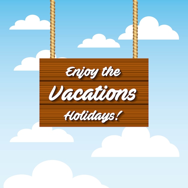 Vector enjoy vacations with travel icon