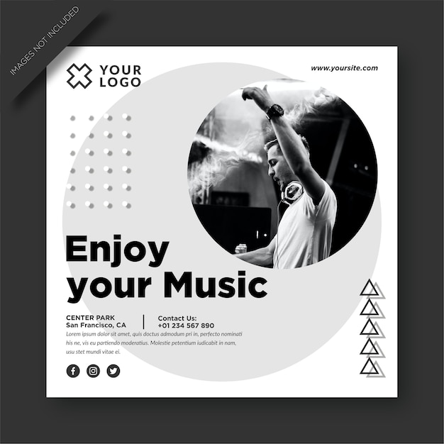 Enjoy your music instagram template