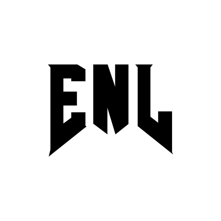 Vector 기술 회사 enl의 글자 로고 디자인: 검은색과 색 색상 조합 enl 로고 enl 터 enl 디자인 enl 아이콘 enl 알파 enl 타이포그래피 로고 디자인