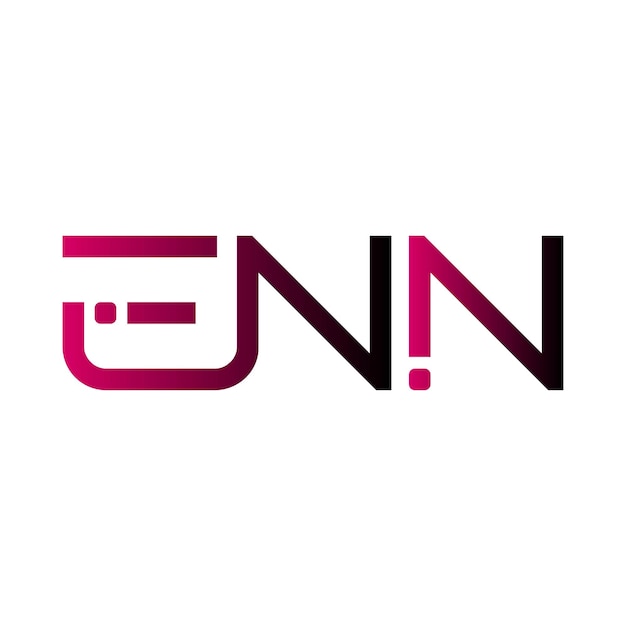 ENN 로고 추상 타이포그래피 간단한 현대 미니멀 터 디자인