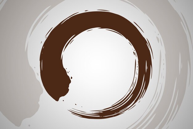 Vector enso zen circle art brush vector logo design illustratie pictogram