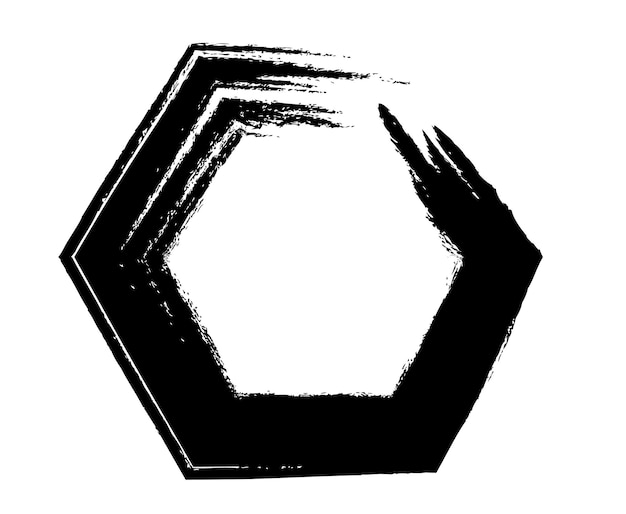 Enso zen stroke polygon японский щетка символ векторная иллюстрация
