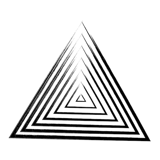 Enso zen stroke triangle japanese brush symbol vector design