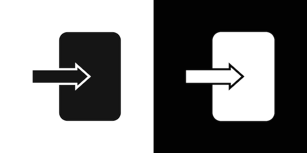 enter icon flat line symbol set