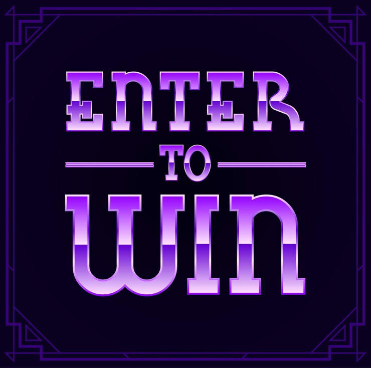 Vector enter to win vector sign win a prize