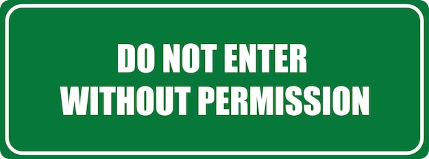 Vector do not enter without permission icon no entry prohibited