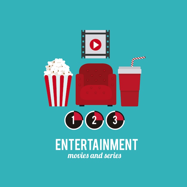 Vector entertainment icons design