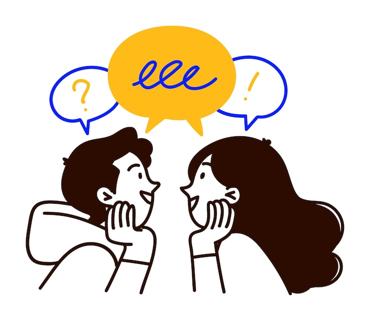 Vector 말 거품으로 열광적인 대화
