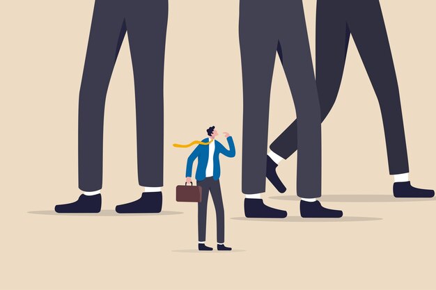 Entrepreneur or small business to fight with large company fear in business competition