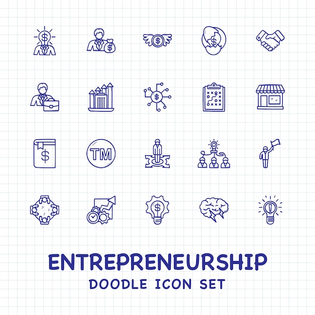 Entrepreneurship icon set