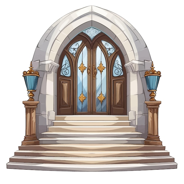 Entryway house room vector clipart white background