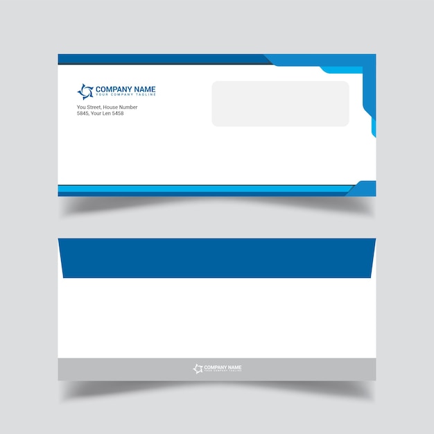 Envelope Design Template Vector Mockup