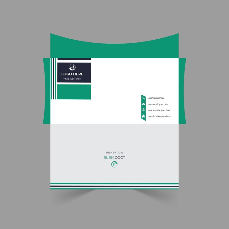 Vector envelope design template