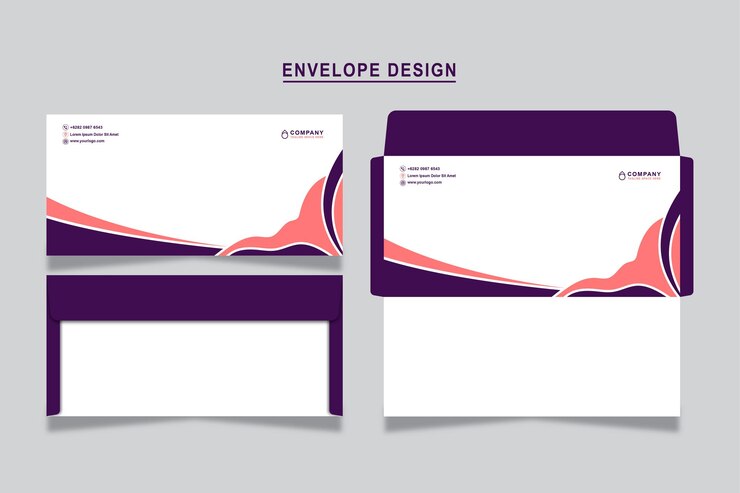 Vector envelope design template