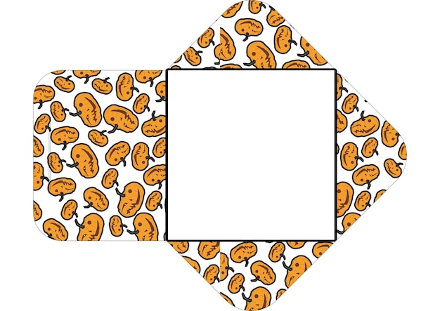 Envelope design with halloween pumpkin pattern theme