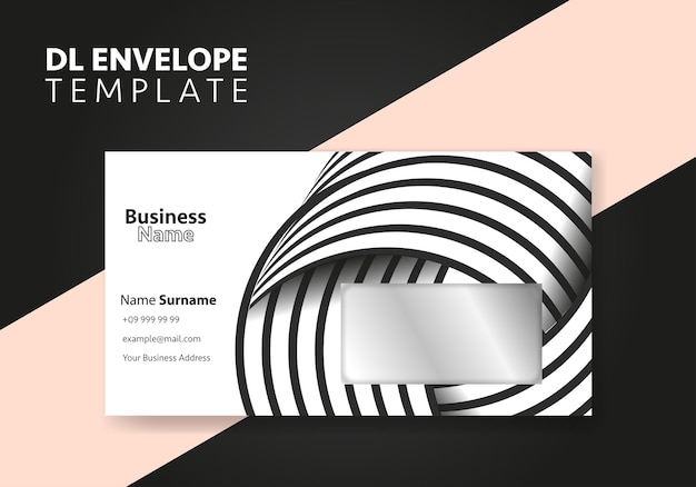 The envelope DL size template. International standard size. Envelope template design. Envelope mock