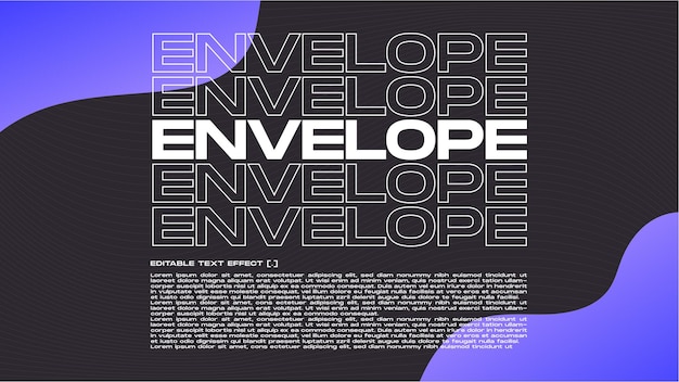 Envelope Editable Text Effect