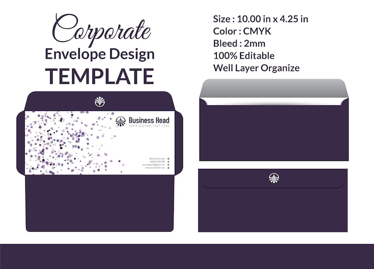 Vector envelope envelope design template