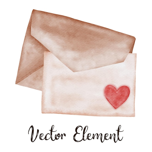 Vector envelope love heart