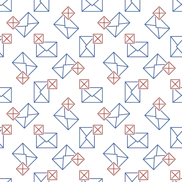 Конверт с вектором креста. Удалить концепцию электронной почты.