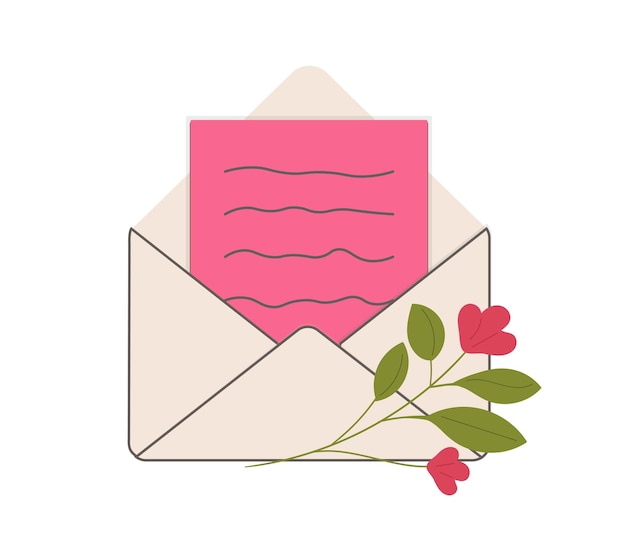 Envelope with flowers