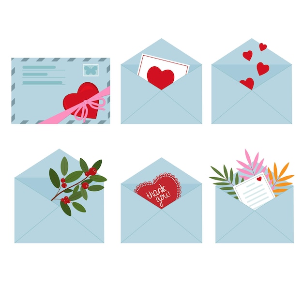 Envelopes for a holiday with decor.