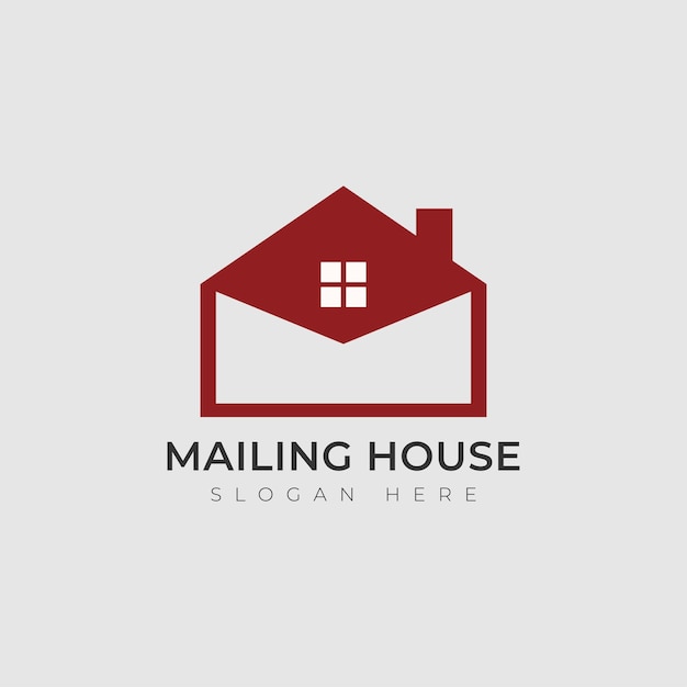 Envelopontwerp met huis huis bouwen logo vector pictogram ontwerp illustratie Mail icon