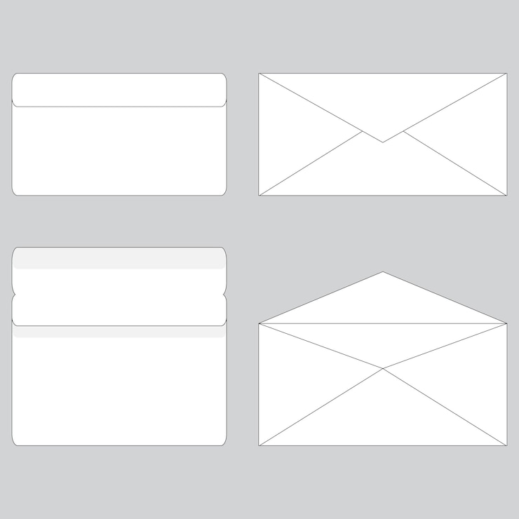 Vector enveloppapier voor brief openen en sluiten mail brief open leeg bericht verzenden vector kunst abstracte ongebruikelijke mode illustratie