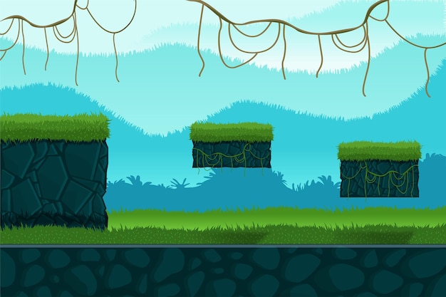 Vector environment background game adventure games