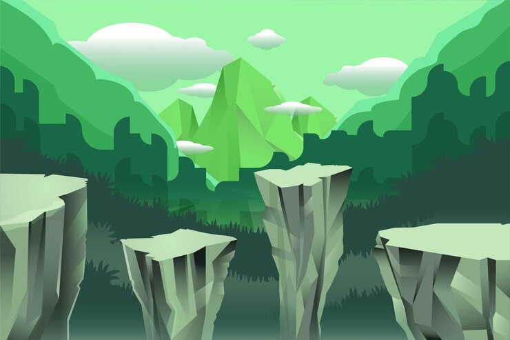 Vector environment background game adventure games