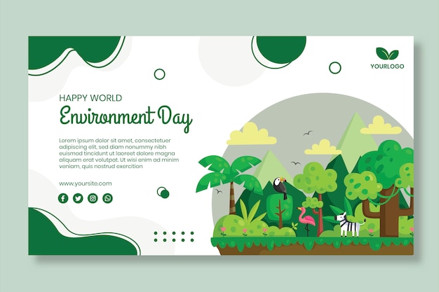 Environment day banner template