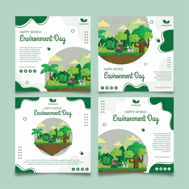 Environment day instagram post template