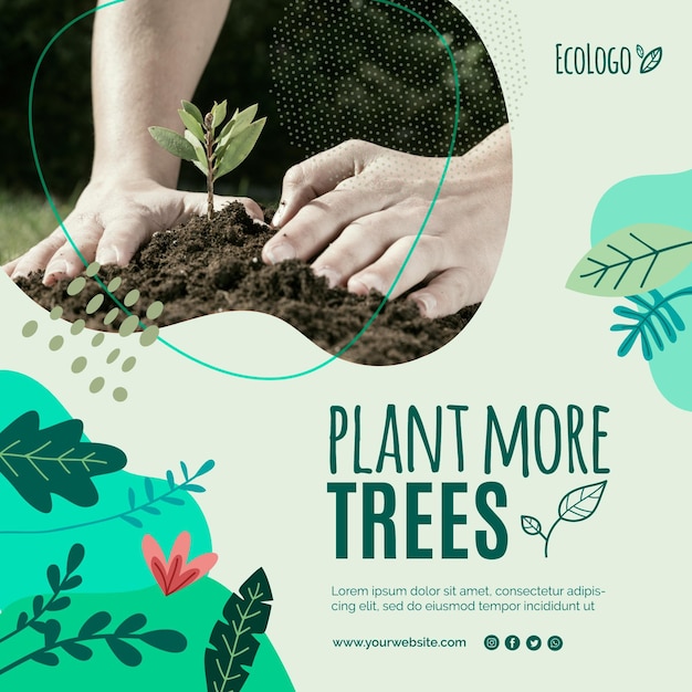 Environment flyer template design