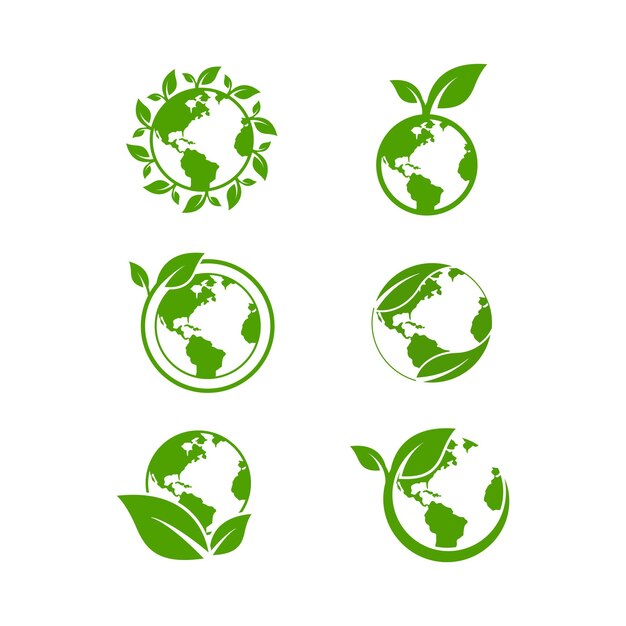 Environment logo icon design template vector