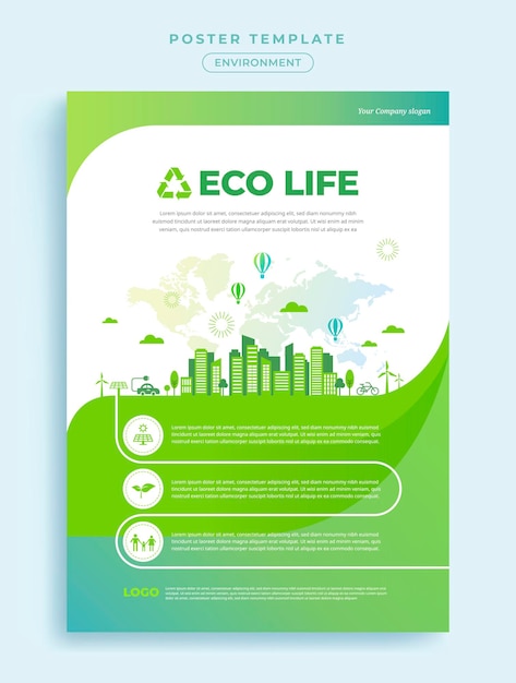 Environment poster template design