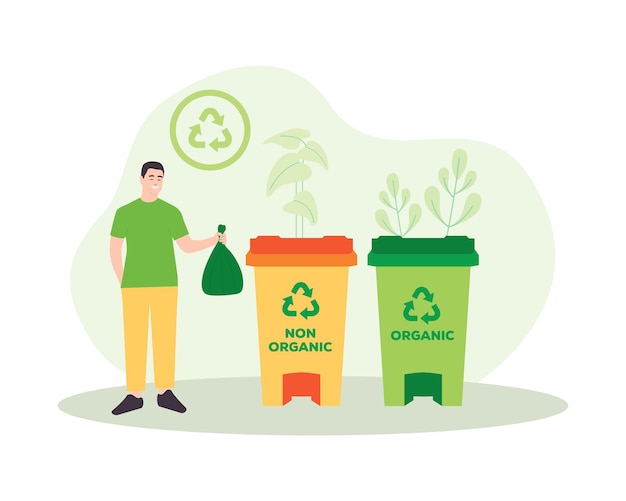 environment recycling concept illustration template