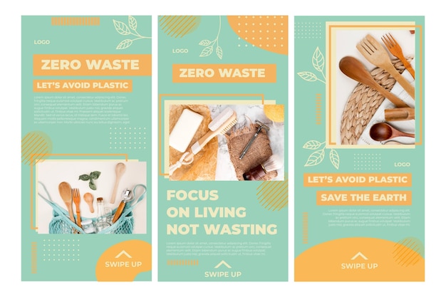 Environment zero waste instagram stories template