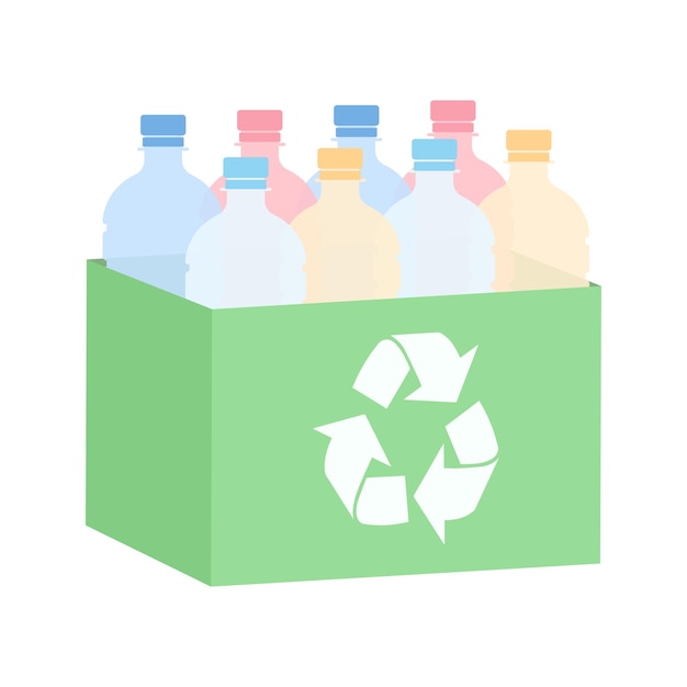 Vector environmental concept recycling bottle recycling vector illustration