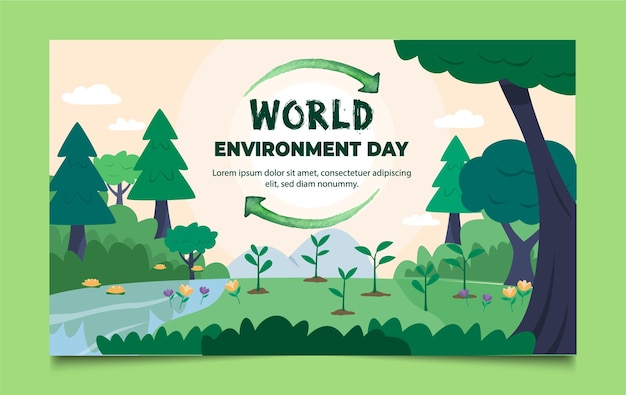 Vector environmental day banner design