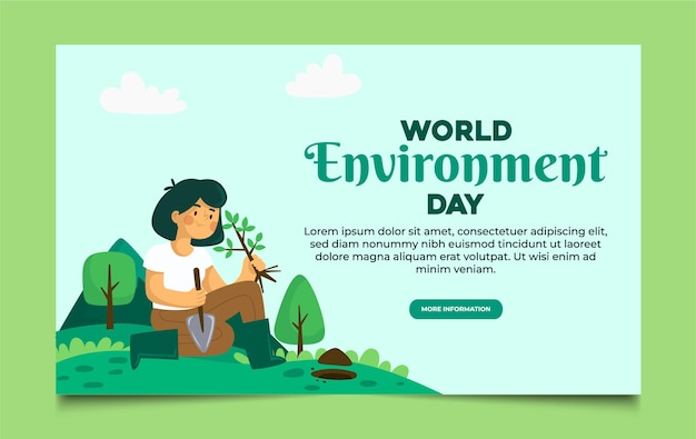 Vector environmental education day banner design