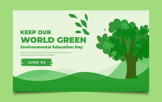 Vector environmental education day banner design