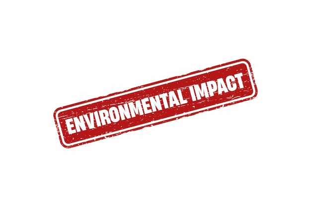 Vector environmental impact square grunge stamp