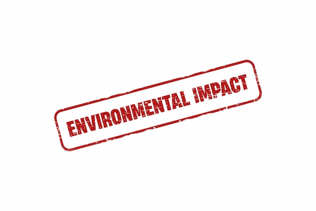 Vector environmental impact square grunge stamp