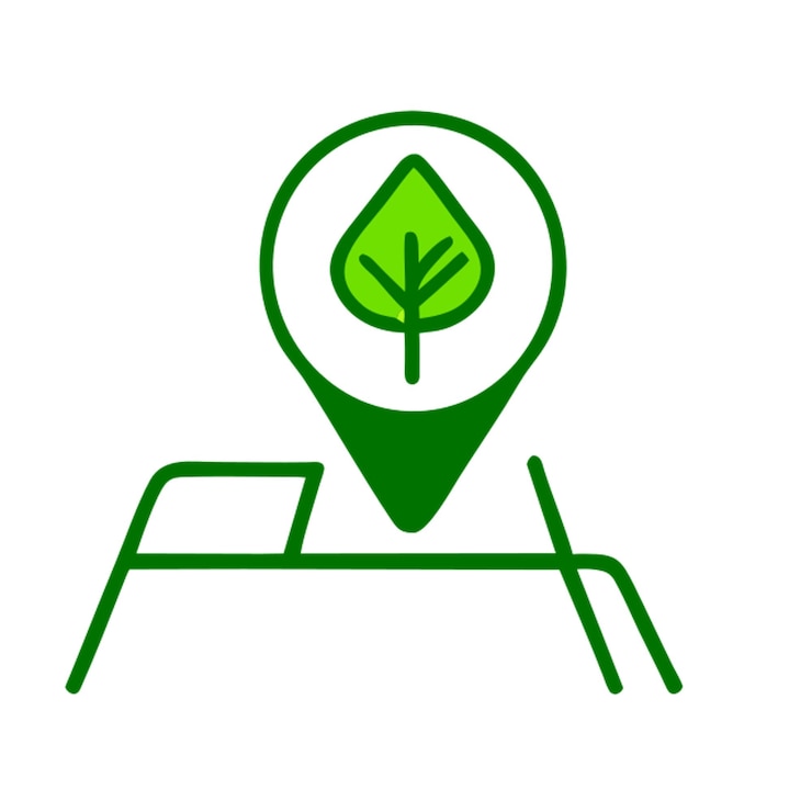 Vector environmental map icon
