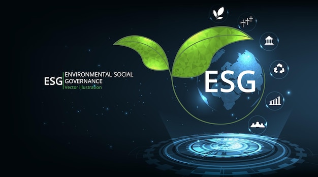 Vector environmental social and governance esgconcept design