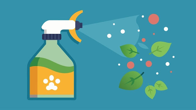 Vector an enzyme spray that breaks down and neutralizes pet waste odors while also promoting biodegradation