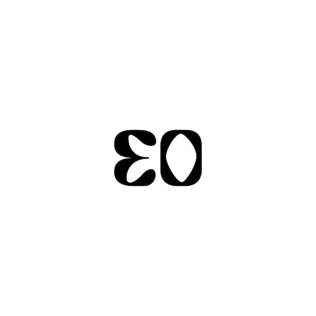 EO モノグラムロゴ デザイン文字 テキスト名 シンボル モノクロロゴタイプ アルファベット文字 シンプルロゴ