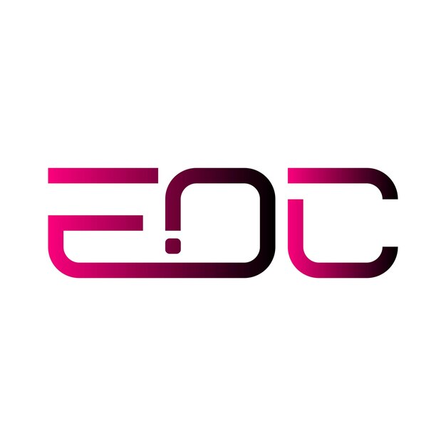 Логотип EOC абстрактная типография простой современный минимальный векторный дизайн