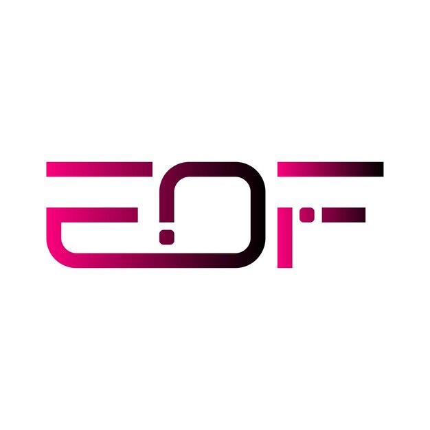 EOF ロゴ アブストラクト タイポグラフィー シンプル モダン ミニマル ベクトル デザイン