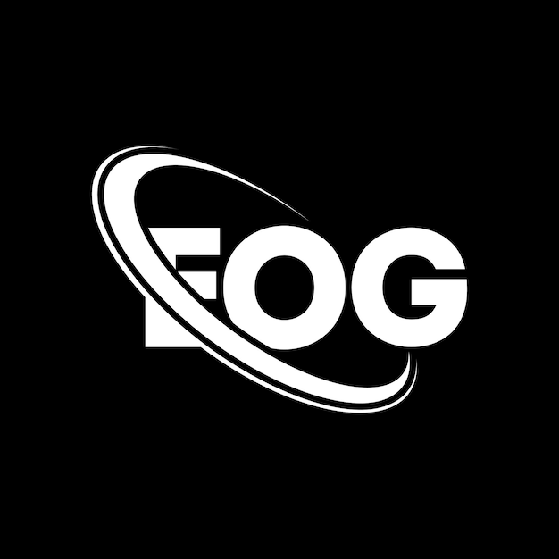 Логотип EOG букв EOG инициалы логотипа EOG связаны с кругом и заглавными буквами монограммы логотип EOG типография для технологического бизнеса и бренда недвижимости